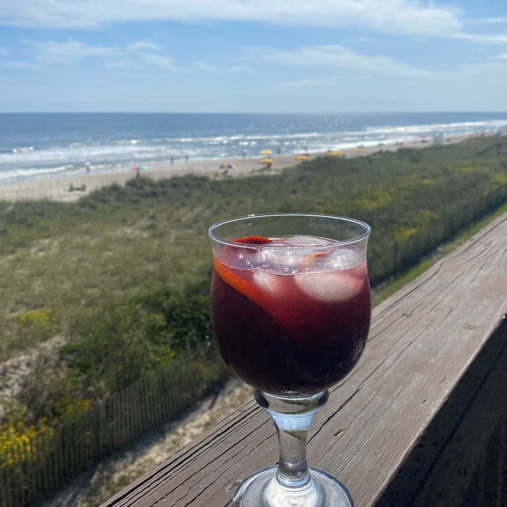 Perfect for sipping while watching beach dogs and pelicans.