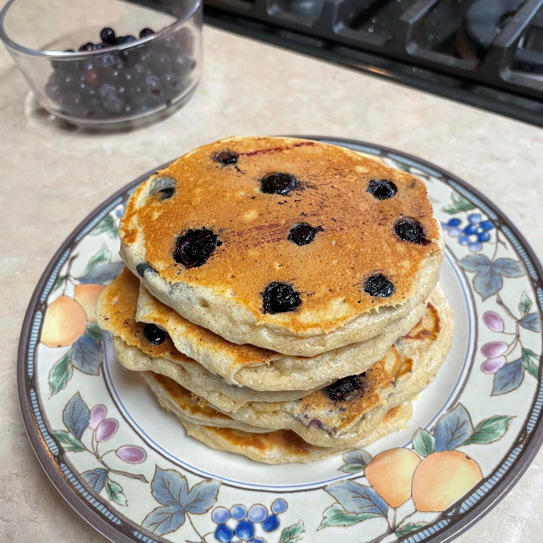 Fluffy Blueberry Buttermilk Pancakes Comfort du Jour