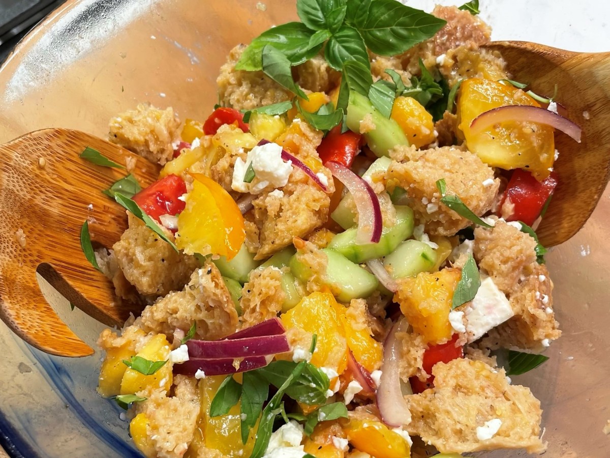 Peach Panzanella