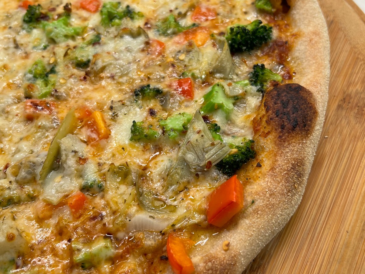 Broccoli, Artichoke and Red Pepper&nbsp;Pizza